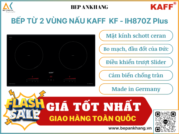 Bếp từ 2 vùng nấu Faff KF - IH870Z Plus - Made in Germany